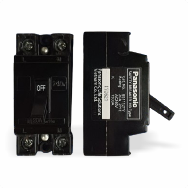 Cầu dao an toàn Panasonic HB 2P1E 10A-40A bảo vệ quá tải