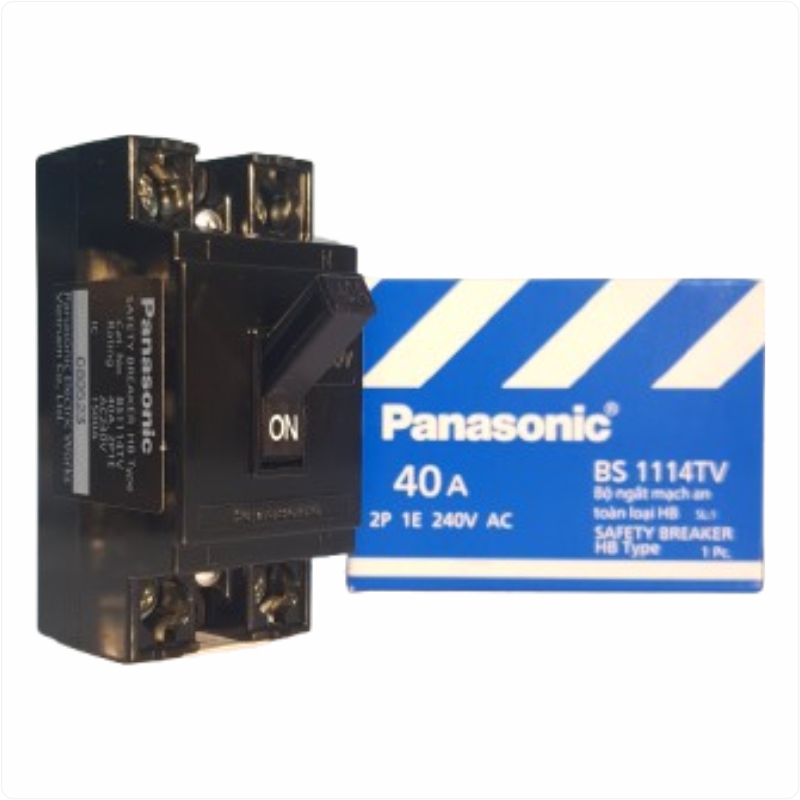 Cầu dao an toàn Panasonic HB 2P1E 10A-40A bảo vệ quá tải