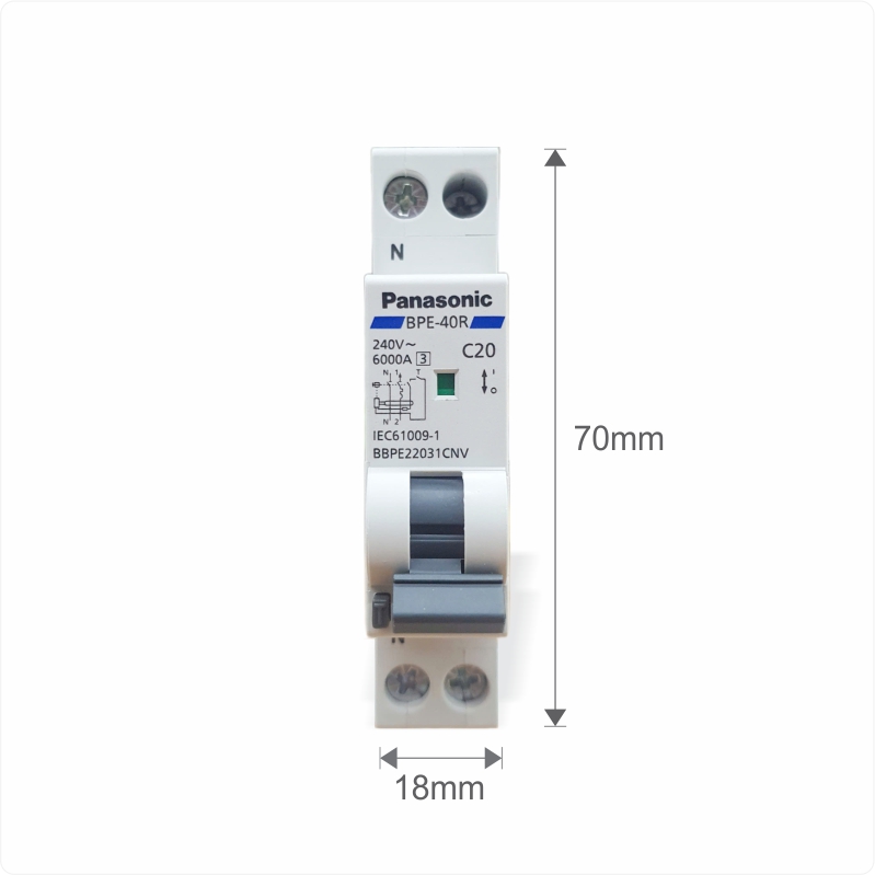 Aptomat chống giật RCBO Compact 20A Panasonic BBPE22031CNV