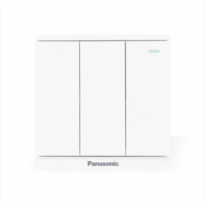 Bộ 3 công tắc 2 chiều có chỉ báo Panasonic Moderva WMF516-1VN