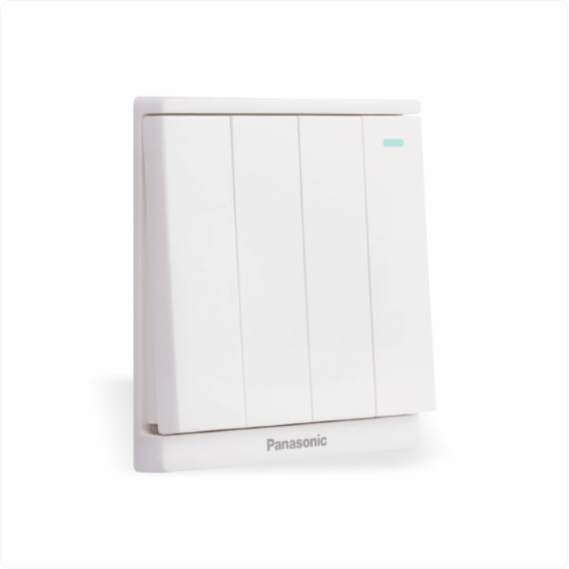 Bộ 4 công tắc 1 chiều có chỉ báo Panasonic Moderva WMF517-1VN