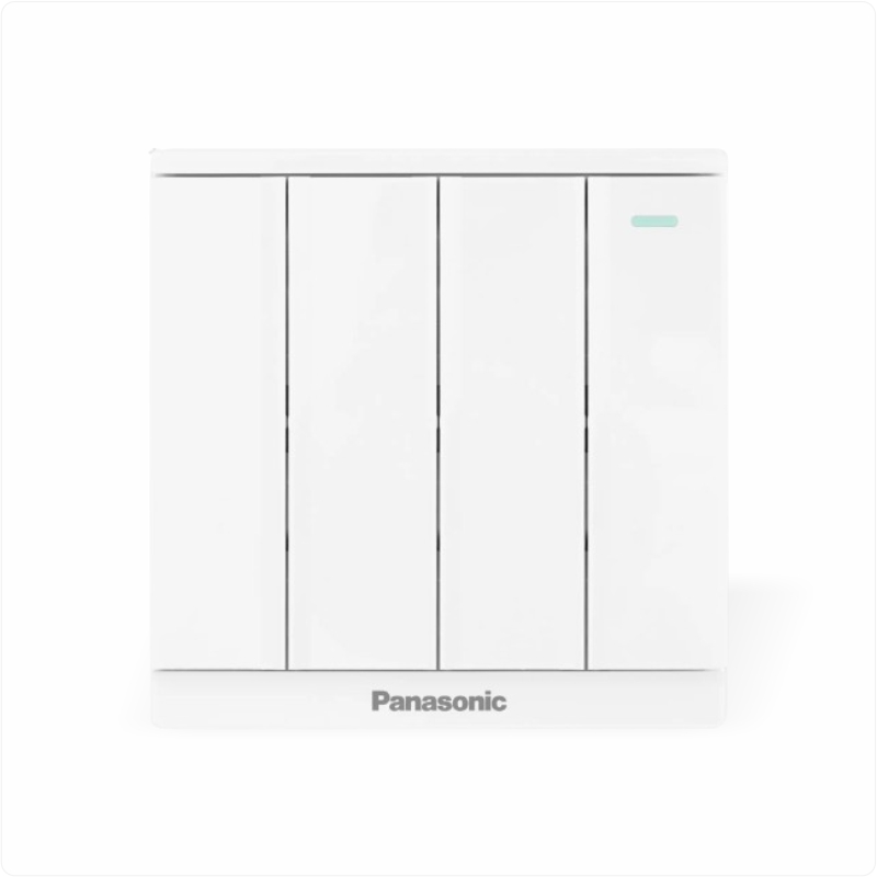 Bộ 4 công tắc 1 chiều có chỉ báo Panasonic Moderva WMF517-1VN