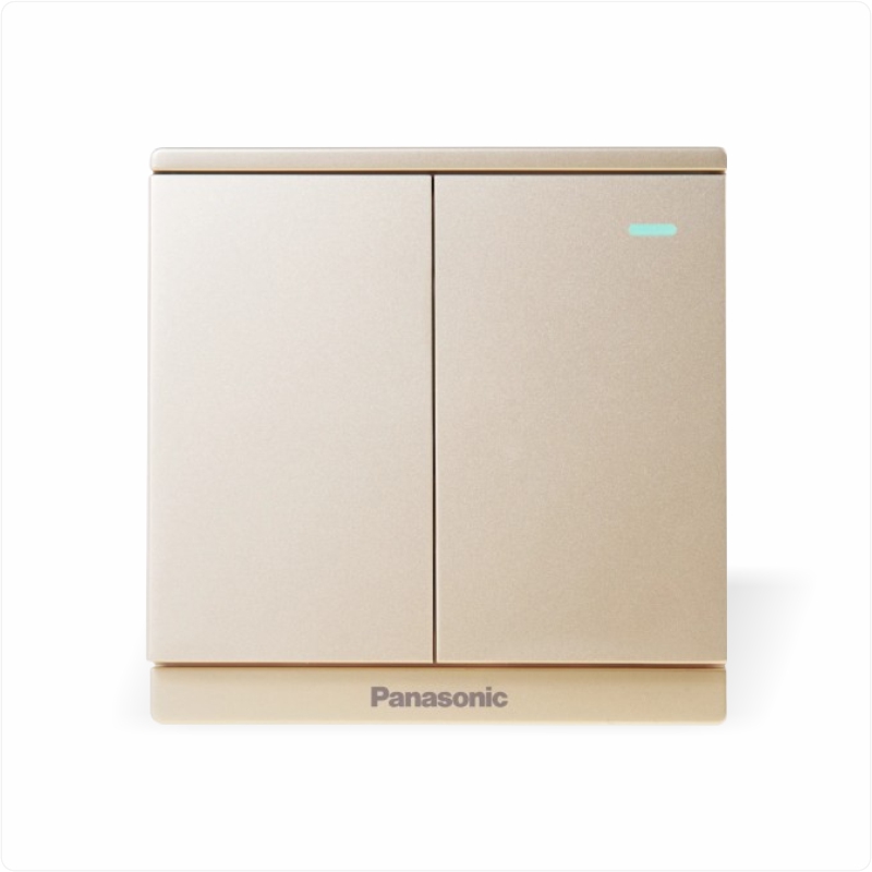 Bộ 2 công tắc 1 chiều có chỉ báo Panasonic Moderva WMF513MYZ