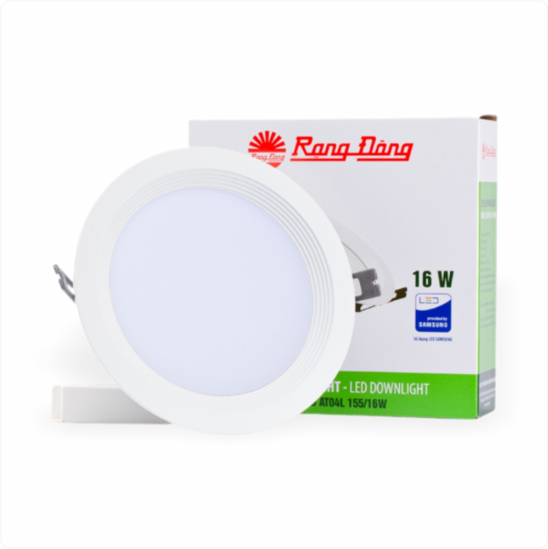 Đèn LED Downlight Âm trần Rạng Đông AT04 16W Lỗ khoét 155mm