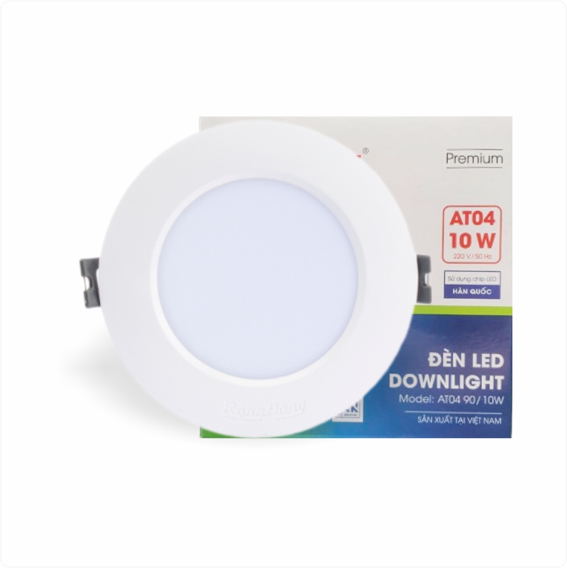 Đèn LED Downlight Âm trần Rạng Đông AT04 10W Lỗ khoét 90mm